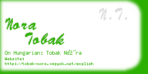 nora tobak business card